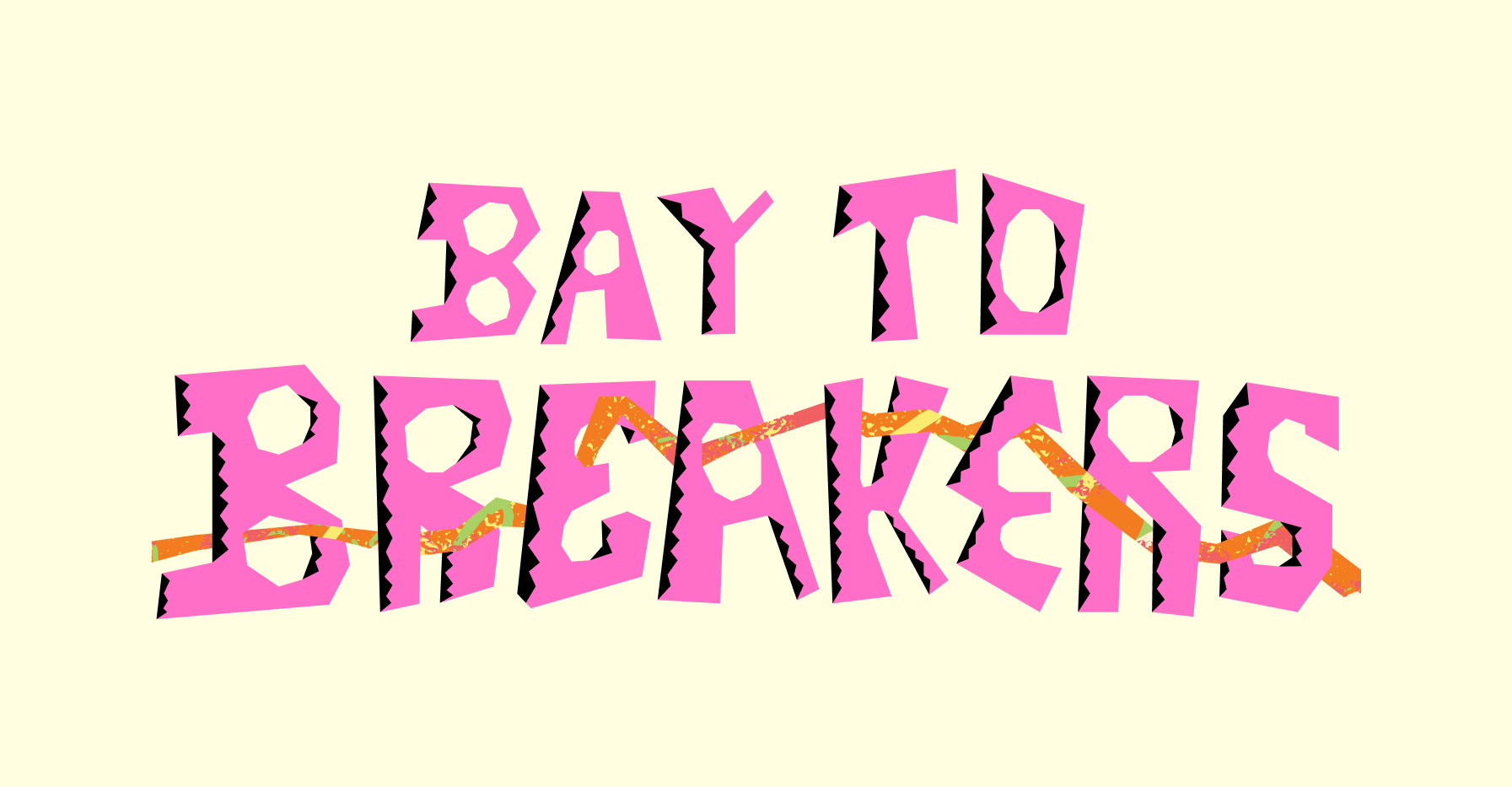 Bay to Breakers / Bare to Breakers contingent — clothing-optional event in City race course, San Francisco, California, photo from the event's own official site