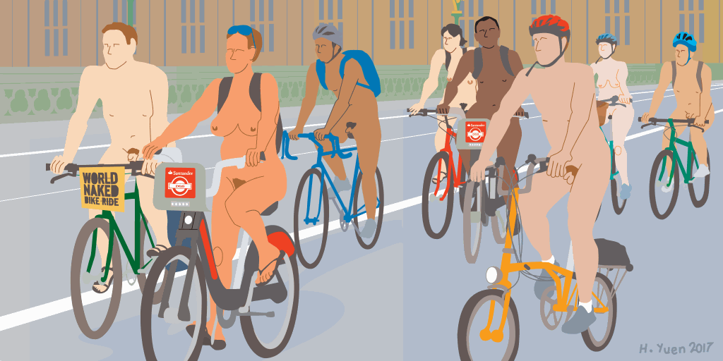 London World Naked Bike Ride — clothing-optional event in Multiple starts / central London route, London, England, photo from the event's own official site