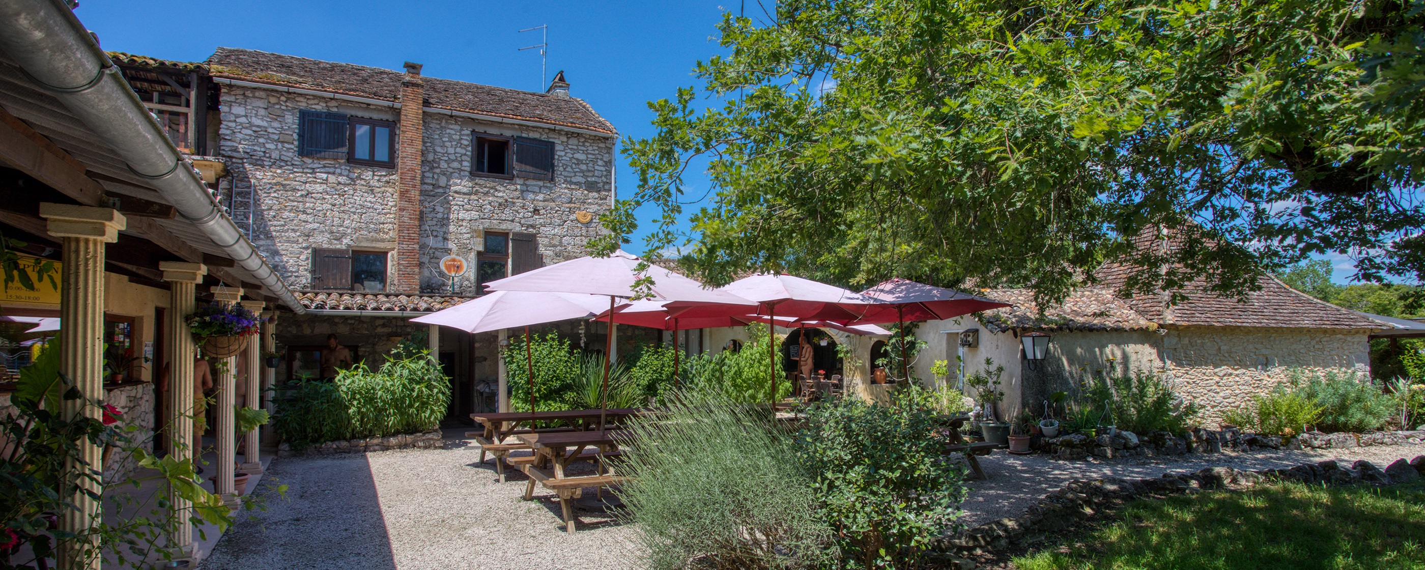 Nude and clothing-optional campground in Naussannes, Nouvelle-Aquitaine — photo from Le Couderc's own website