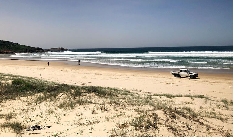 Nude and clothing-optional beache in One Mile, New South Wales — photo from Samurai Beach's own website