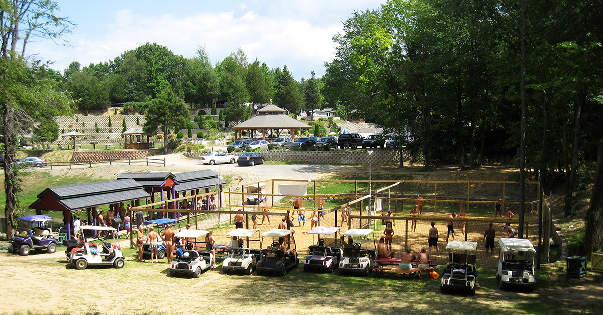 Nude and clothing-optional resort in Brooklyn, Michigan — photo from Northaven Resort's own website