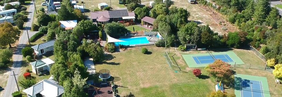 Nude and clothing-optional campground in Rolleston, Canterbury — photo from Pineglades Naturist Club's own website