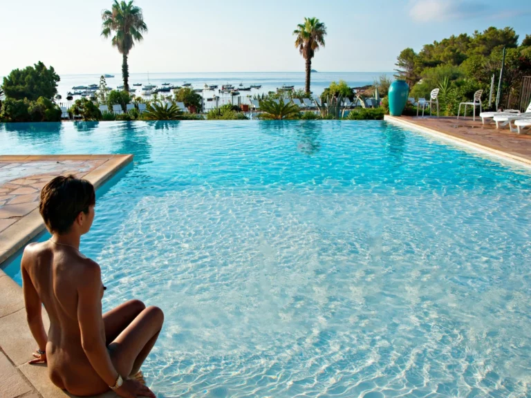 Nude and clothing-optional resort in Porto-Vecchio, Corsica — photo from La Chiappa's own website