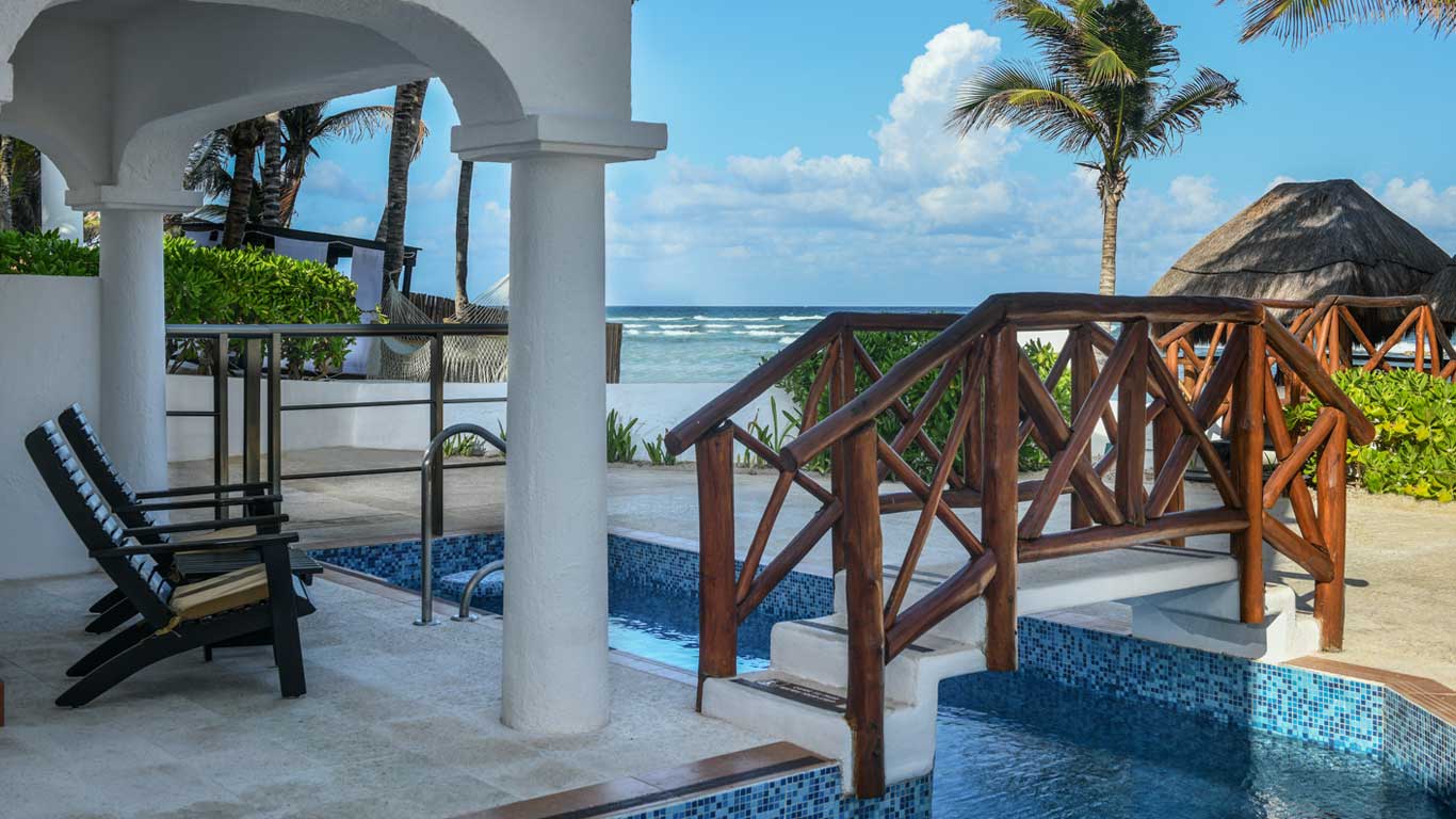 Nude and clothing-optional resort in Kantenah, Quintana Roo — photo from Hidden Beach Resort Au Naturel's own website