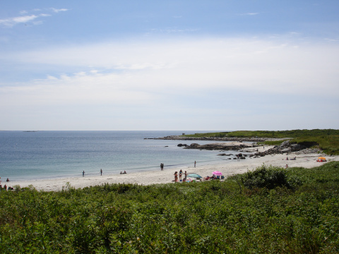 Nude and clothing-optional beache in Sambro Creek, Nova Scotia — photo from Crystal Crescent Beach - third beach's own website